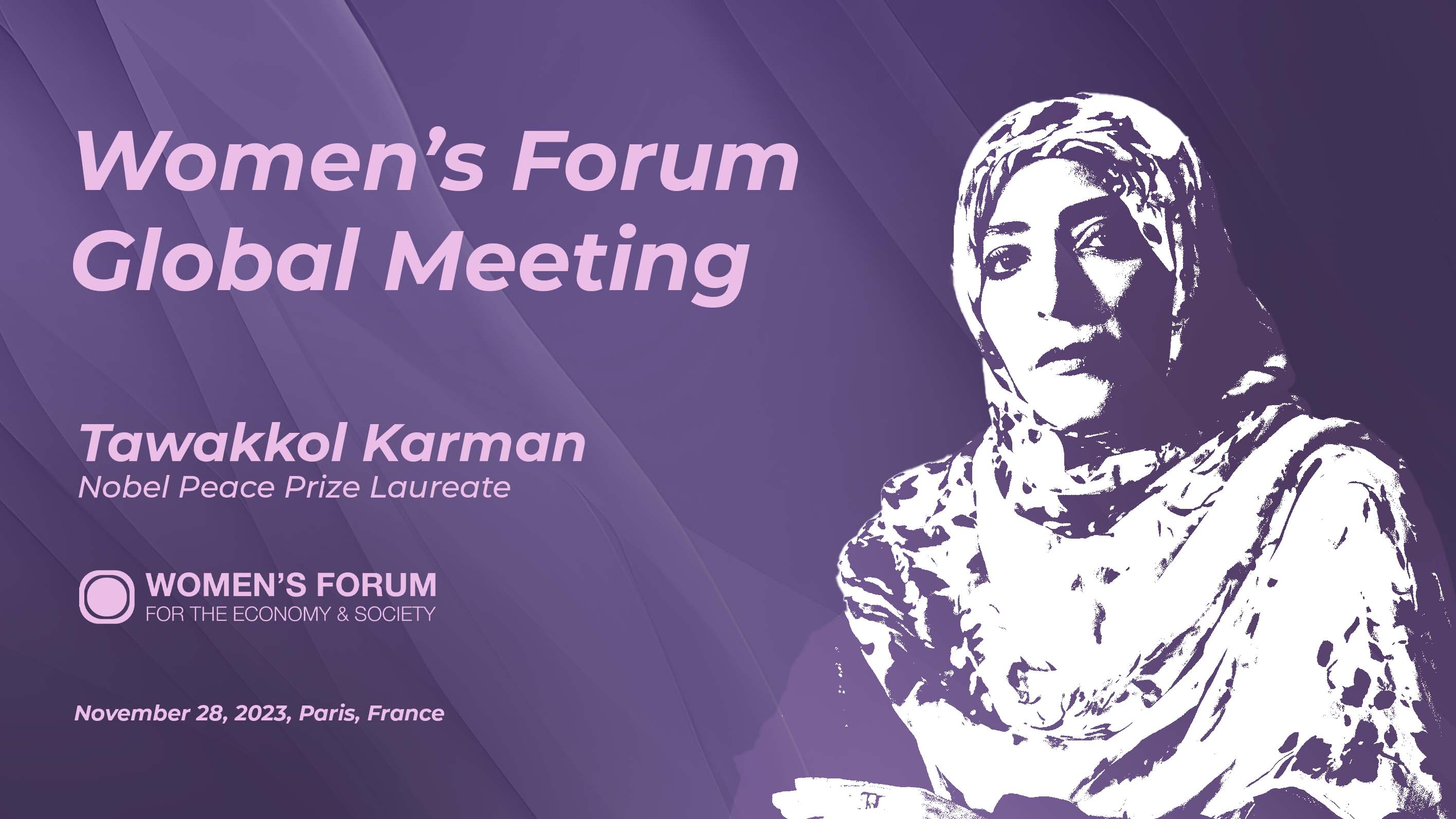 Tawakkol Karman to deliver inspirational keynote address at Women's Forum Global Meeting 2023